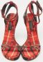 Burberry Vintage Pre-owned Canvas sandals Red Dames - Thumbnail 3
