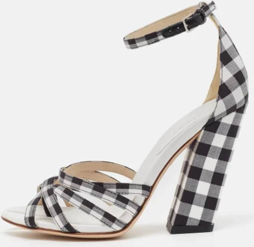Burberry Vintage Pre-owned Canvas sandals White Dames