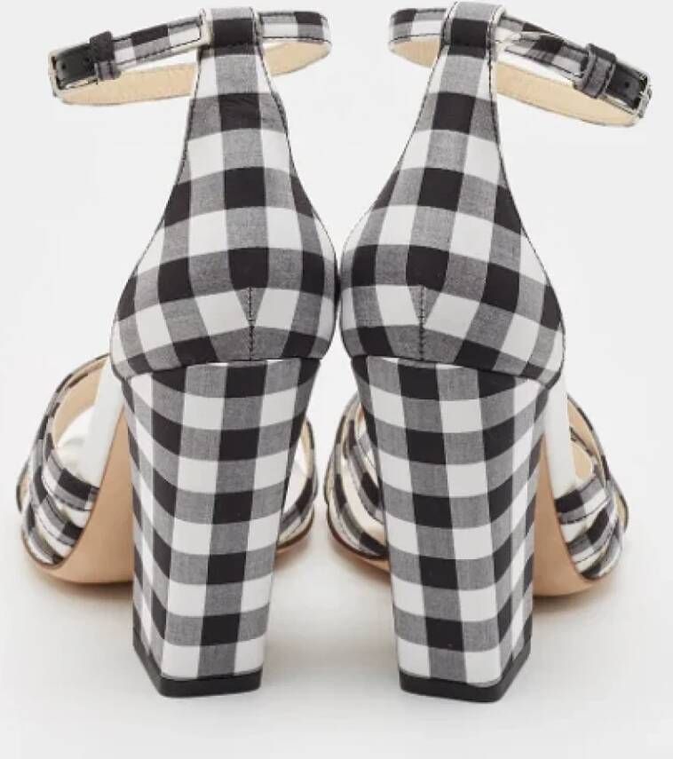 Burberry Vintage Pre-owned Canvas sandals White Dames
