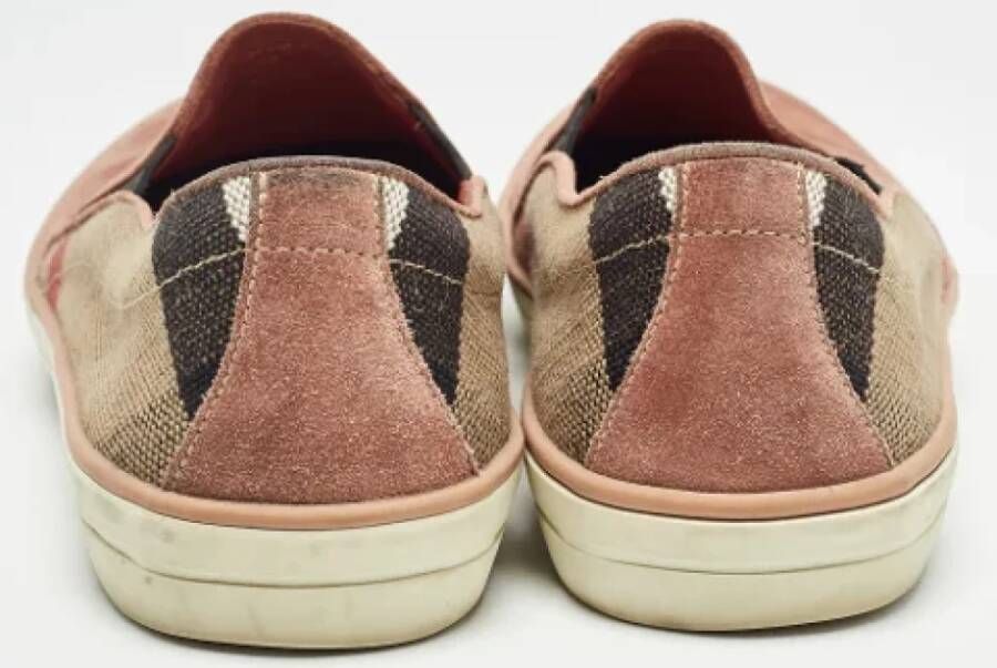Burberry Vintage Pre-owned Canvas sneakers Pink Dames