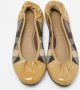 Burberry Vintage Pre-owned Coated canvas flats Beige Dames - Thumbnail 3