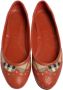 Burberry Vintage Pre-owned Coated canvas flats Orange Dames - Thumbnail 2