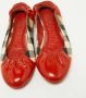 Burberry Vintage Pre-owned Coated canvas flats Orange Dames - Thumbnail 3