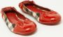 Burberry Vintage Pre-owned Coated canvas flats Orange Dames - Thumbnail 4