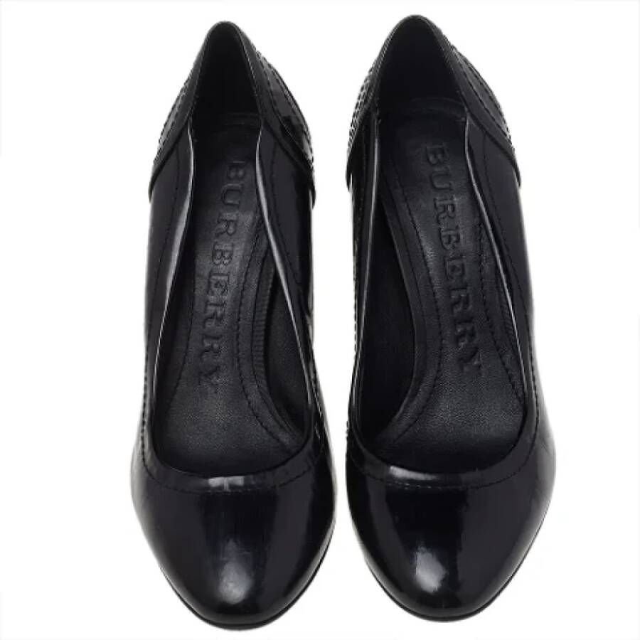 Burberry Vintage Pre-owned Coated canvas heels Black Dames