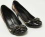 Burberry Vintage Pre-owned Coated canvas heels Black Dames - Thumbnail 4