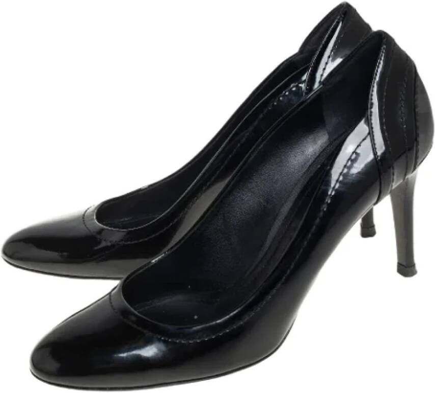 Burberry Vintage Pre-owned Coated canvas heels Black Dames