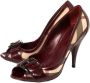 Burberry Vintage Pre-owned Coated canvas heels Red Dames - Thumbnail 3