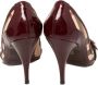 Burberry Vintage Pre-owned Coated canvas heels Red Dames - Thumbnail 4