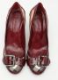 Burberry Vintage Pre-owned Coated canvas heels Red Dames - Thumbnail 3