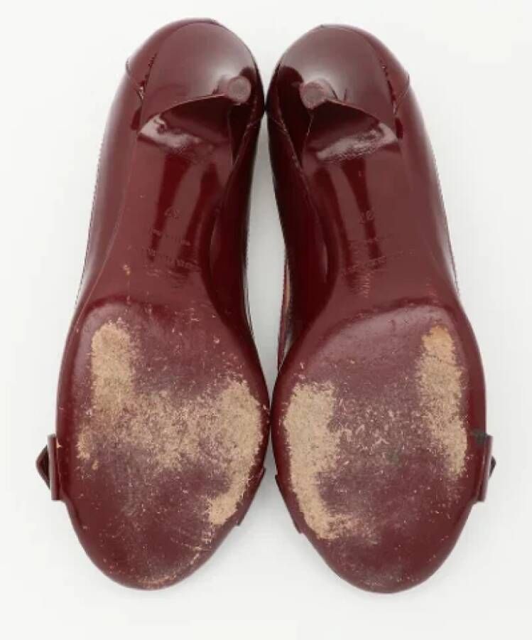 Burberry Vintage Pre-owned Coated canvas heels Red Dames