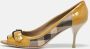 Burberry Vintage Pre-owned Coated canvas heels Yellow Dames - Thumbnail 2