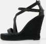 Burberry Vintage Pre-owned Denim sandals Black Dames - Thumbnail 2