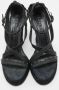 Burberry Vintage Pre-owned Denim sandals Black Dames - Thumbnail 3