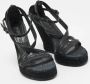 Burberry Vintage Pre-owned Denim sandals Black Dames - Thumbnail 4