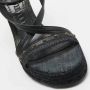 Burberry Vintage Pre-owned Denim sandals Black Dames - Thumbnail 7