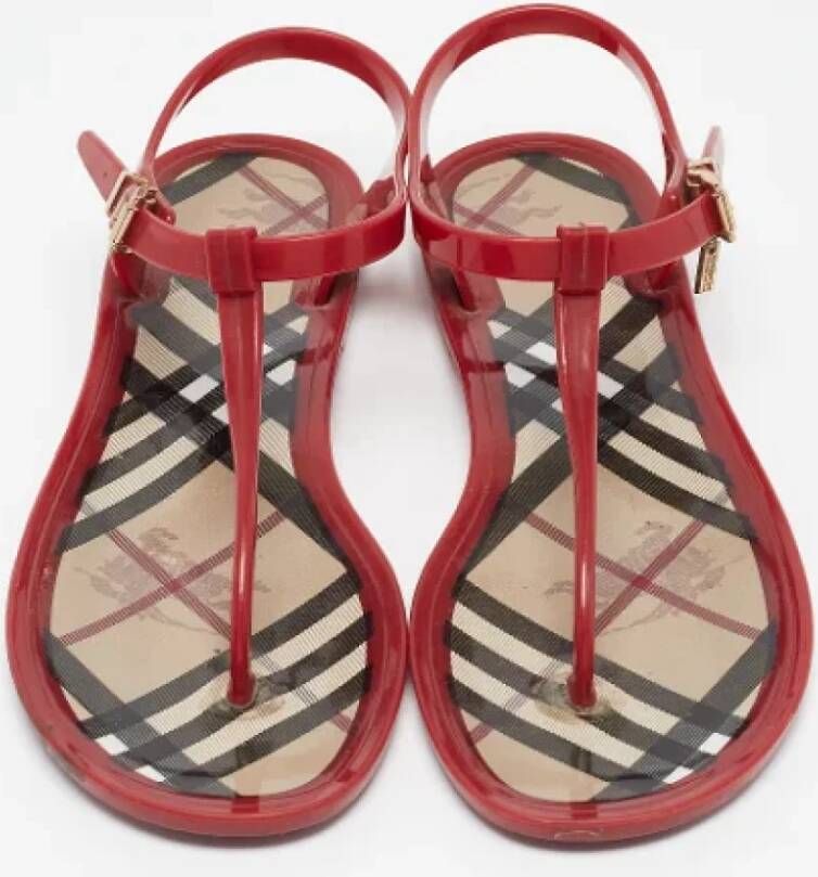 Burberry Vintage Pre-owned Fabric sandals Red Dames