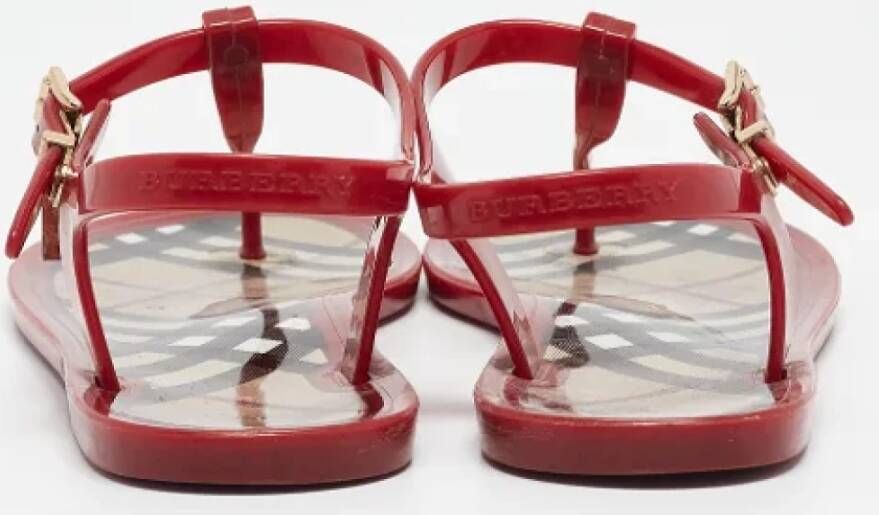 Burberry Vintage Pre-owned Fabric sandals Red Dames