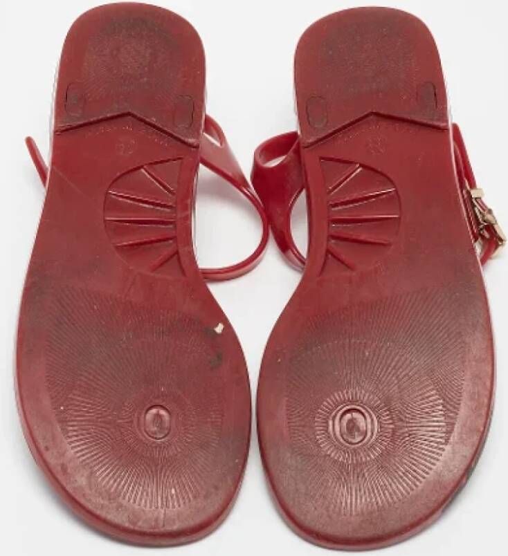 Burberry Vintage Pre-owned Fabric sandals Red Dames