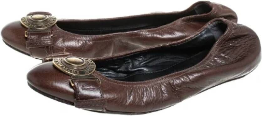 Burberry Vintage Pre-owned Leather flats Brown Dames