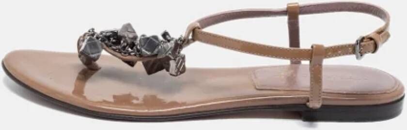 Burberry Vintage Pre-owned Leather flats Brown Dames