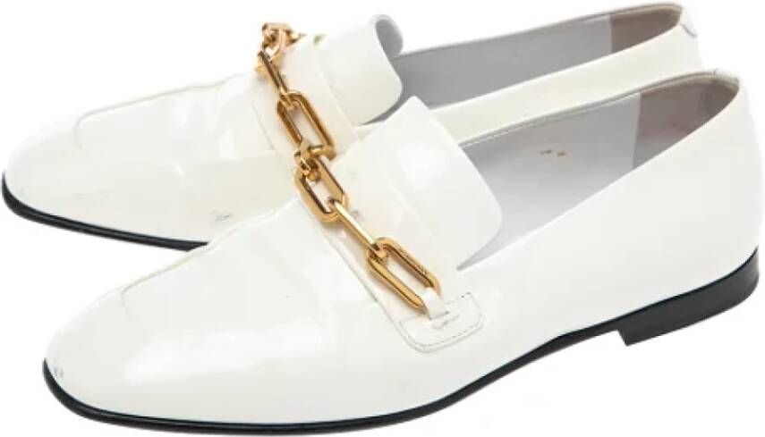 Burberry Vintage Pre-owned Leather flats White Dames