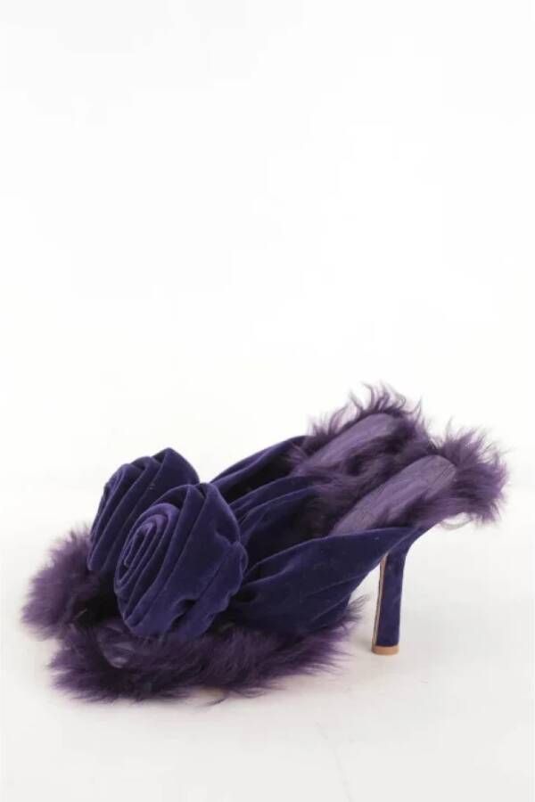 Burberry Vintage Pre-owned Leather heels Purple Dames
