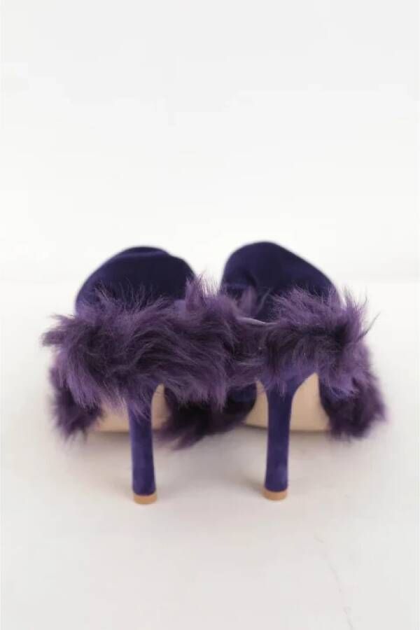 Burberry Vintage Pre-owned Leather heels Purple Dames