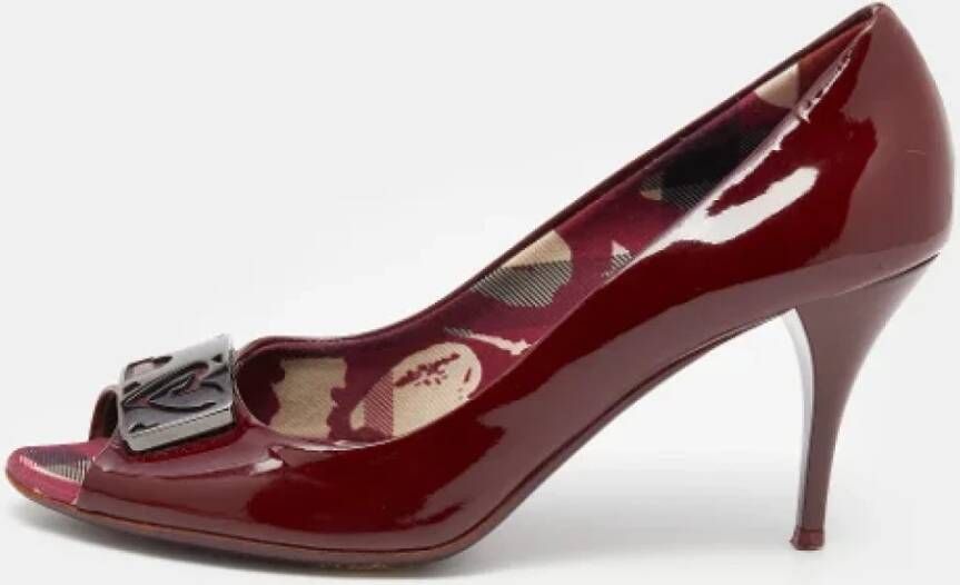 Burberry Vintage Pre-owned Leather heels Red Dames