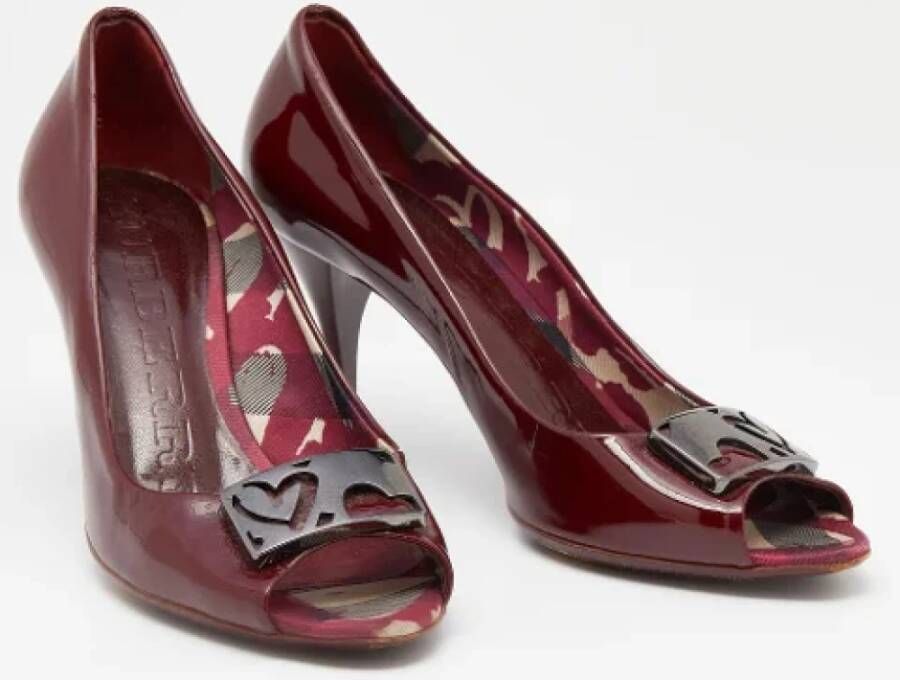 Burberry Vintage Pre-owned Leather heels Red Dames