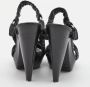 Burberry Vintage Pre-owned Leather sandals Black Dames - Thumbnail 5