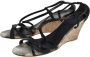 Burberry Vintage Pre-owned Leather sandals Black Dames - Thumbnail 3