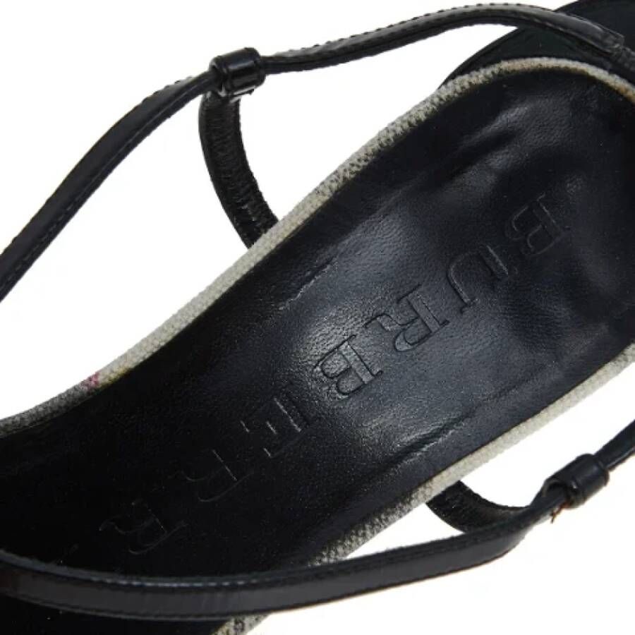 Burberry Vintage Pre-owned Leather sandals Black Dames