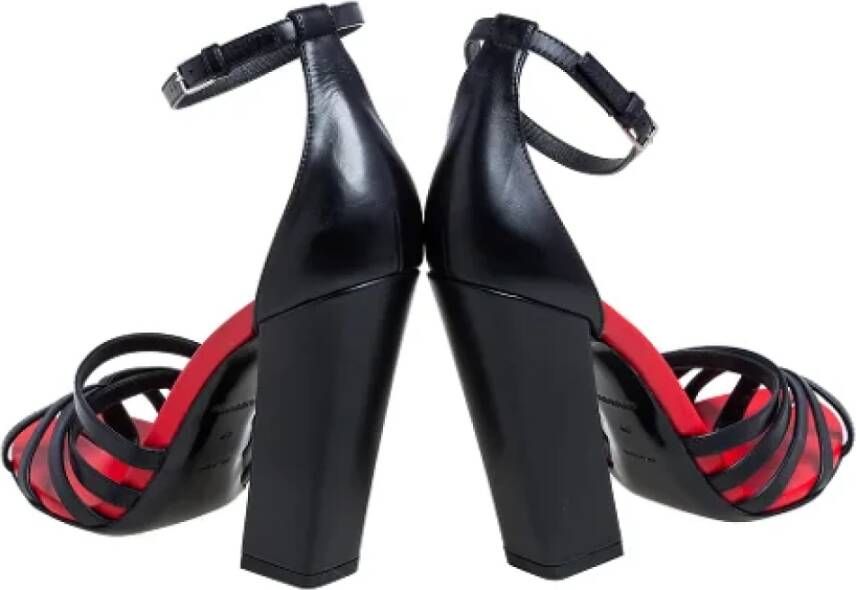 Burberry Vintage Pre-owned Leather sandals Black Dames