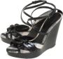 Burberry Vintage Pre-owned Leather sandals Black Dames - Thumbnail 3