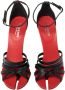 Burberry Vintage Pre-owned Leather sandals Black Dames - Thumbnail 2
