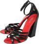 Burberry Vintage Pre-owned Leather sandals Black Dames - Thumbnail 3