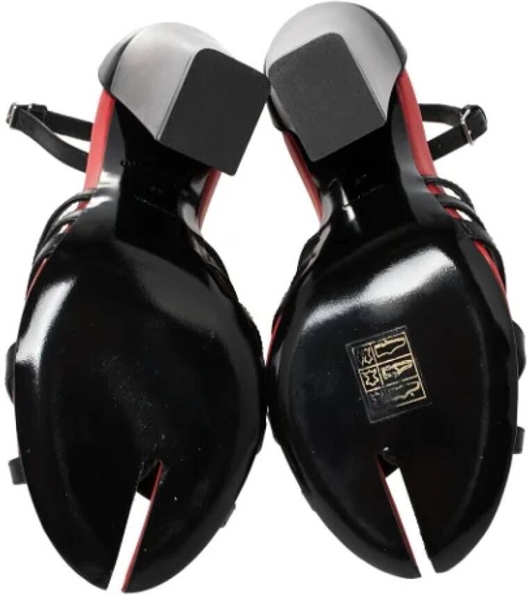 Burberry Vintage Pre-owned Leather sandals Black Dames