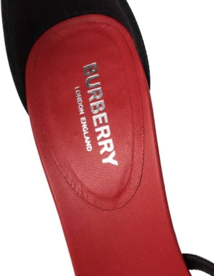 Burberry Vintage Pre-owned Leather sandals Black Dames