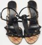 Burberry Vintage Pre-owned Leather sandals Black Dames - Thumbnail 3