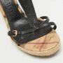 Burberry Vintage Pre-owned Leather sandals Black Dames - Thumbnail 7