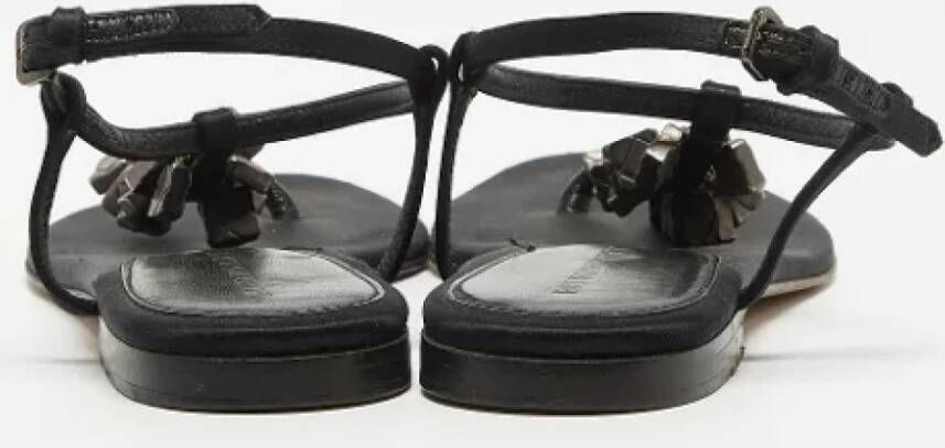 Burberry Vintage Pre-owned Leather sandals Black Dames