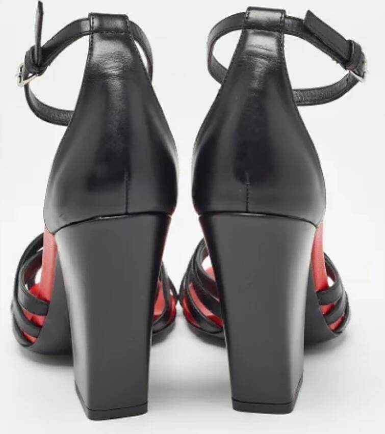 Burberry Vintage Pre-owned Leather sandals Black Dames