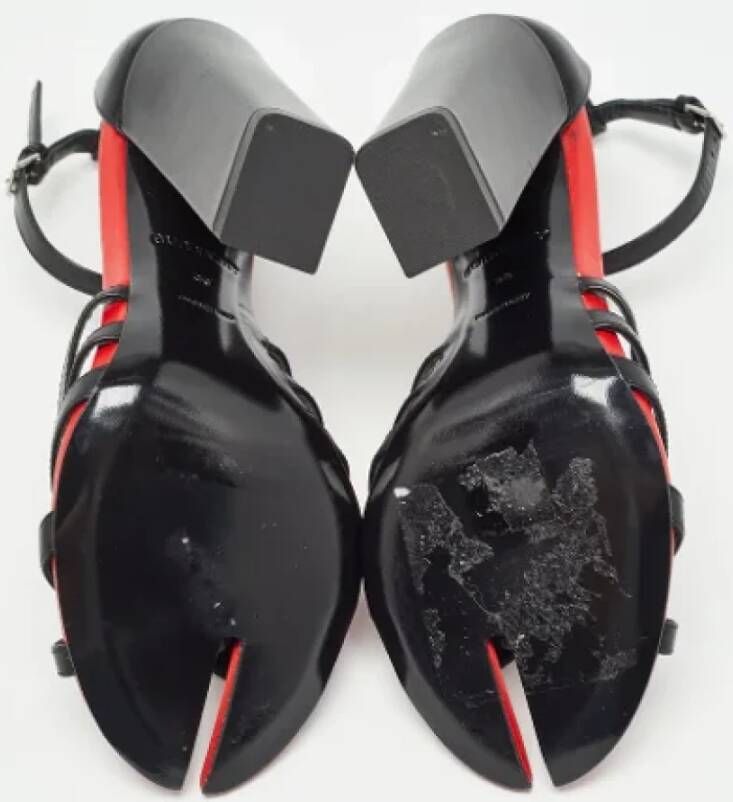 Burberry Vintage Pre-owned Leather sandals Black Dames