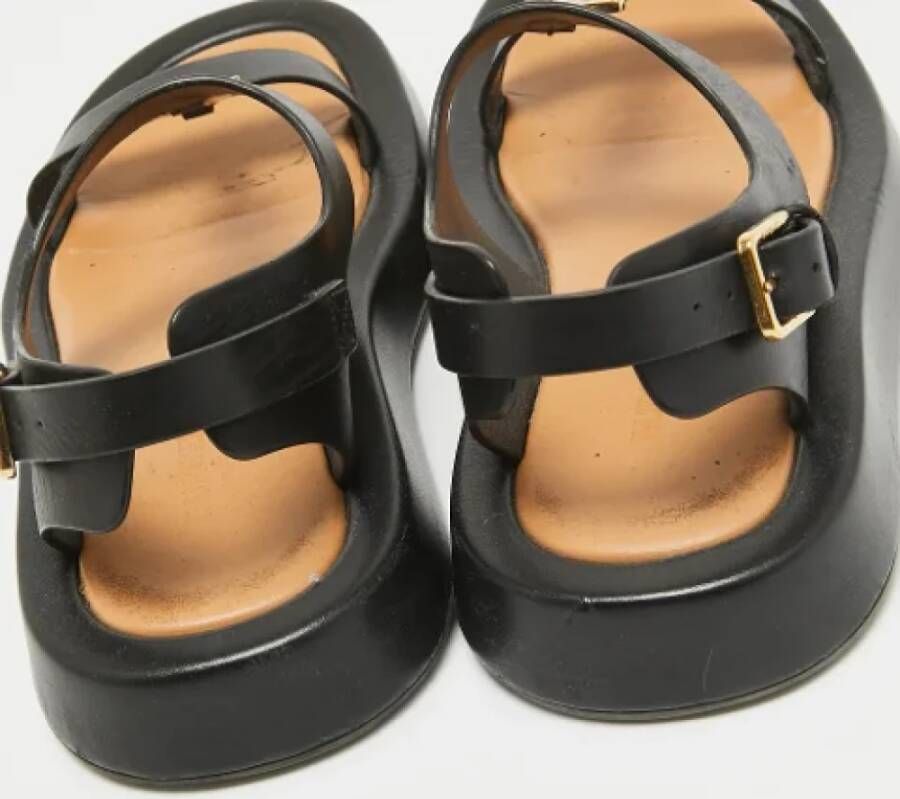 Burberry Vintage Pre-owned Leather sandals Black Dames