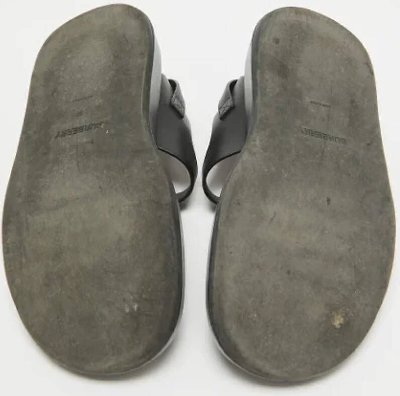 Burberry Vintage Pre-owned Leather sandals Black Dames