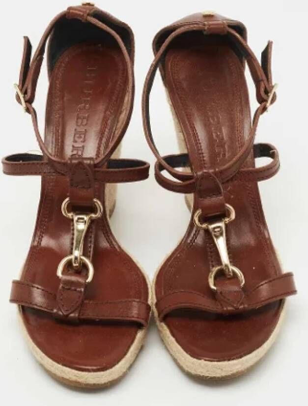 Burberry Vintage Pre-owned Leather sandals Brown Dames