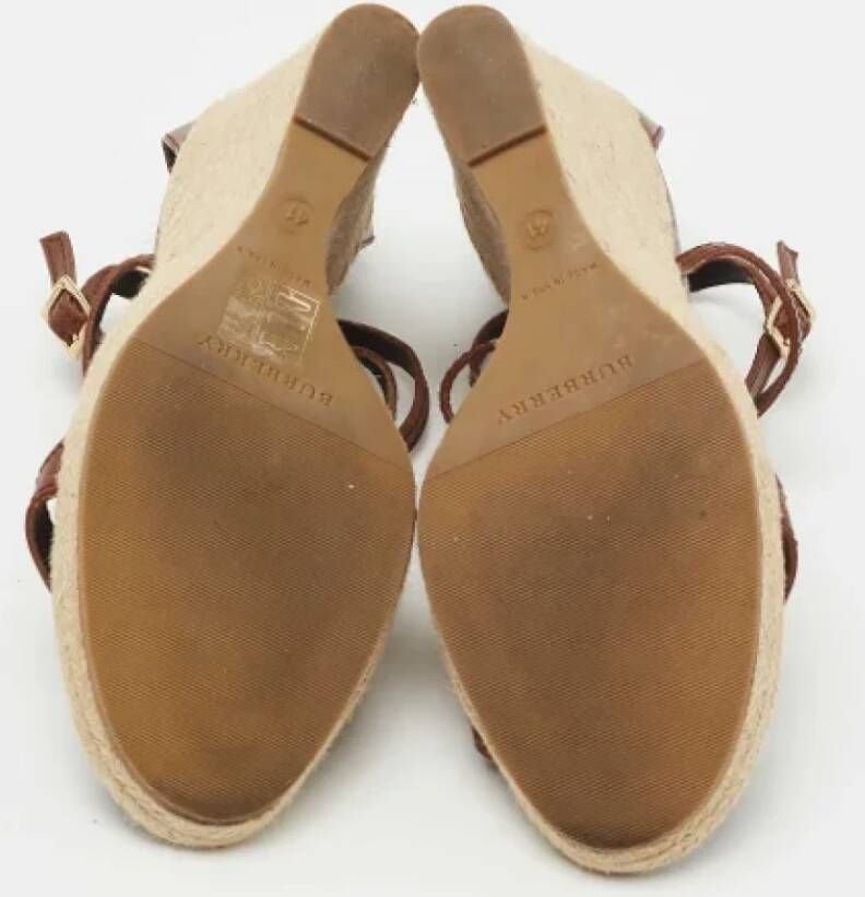 Burberry Vintage Pre-owned Leather sandals Brown Dames