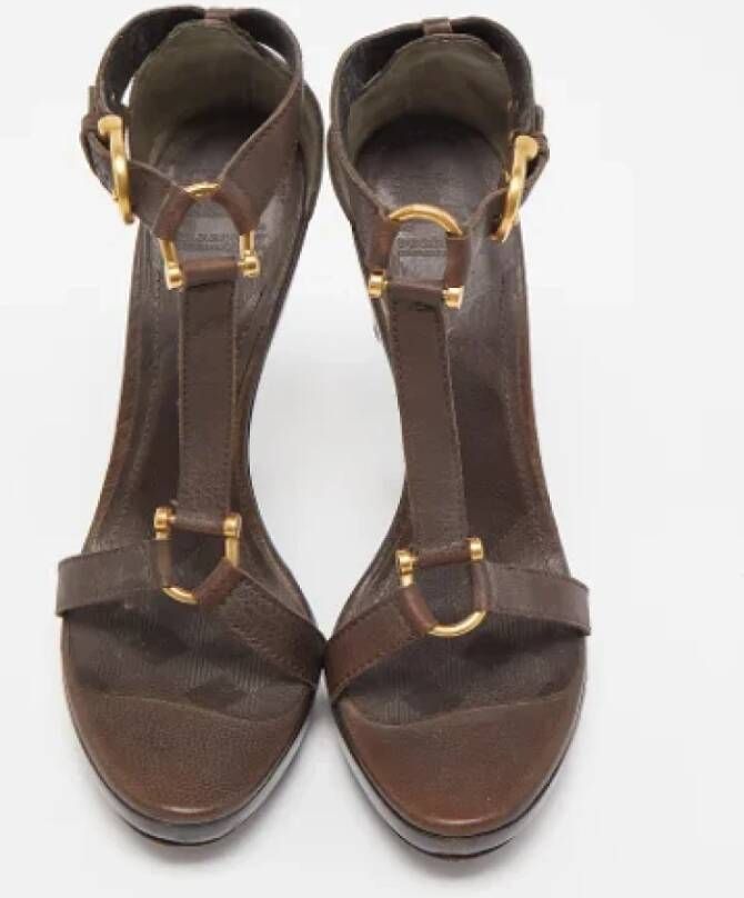 Burberry Vintage Pre-owned Leather sandals Brown Dames