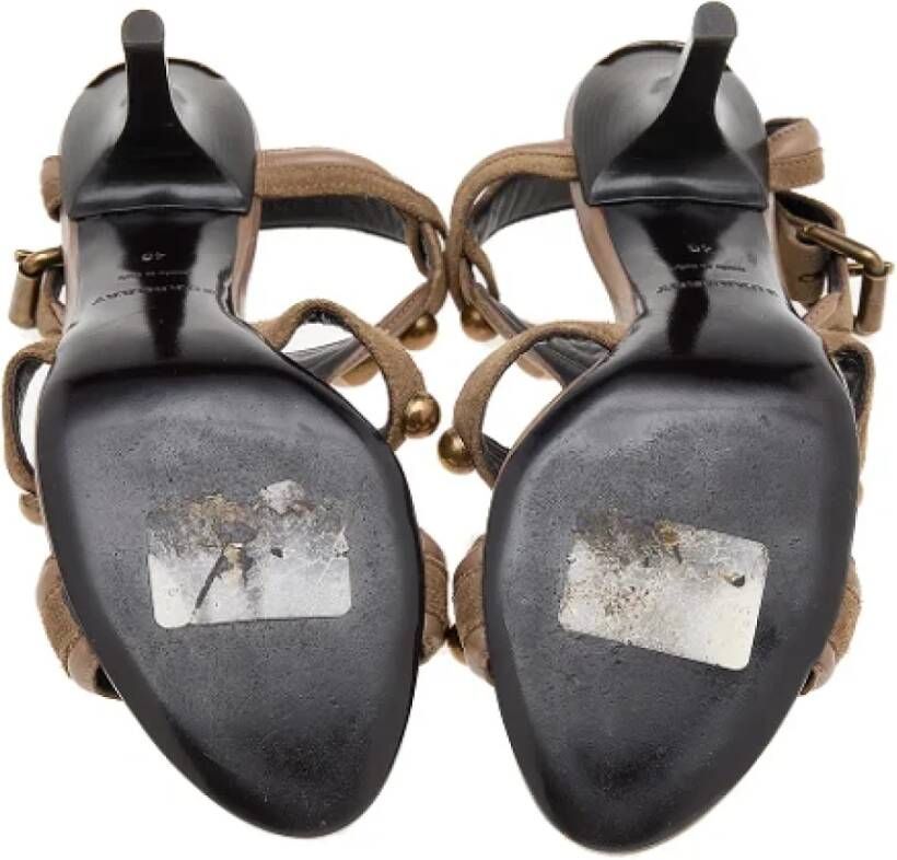 Burberry Vintage Pre-owned Leather sandals Brown Dames